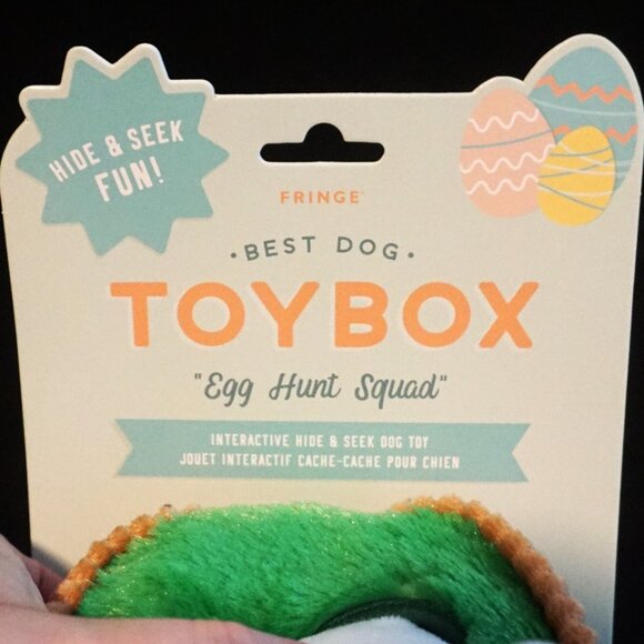 Hide & Seek Easter Basket Plush Dog Toy Small to Medium Squeaker Crinkle - Picture 5 of 8